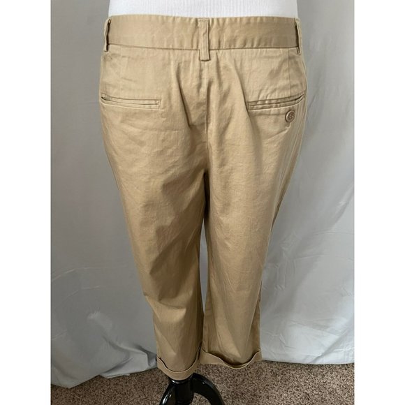 Grace Elements Petite Khaki Roll Bottom Capri Pants - Picture 5 of 11